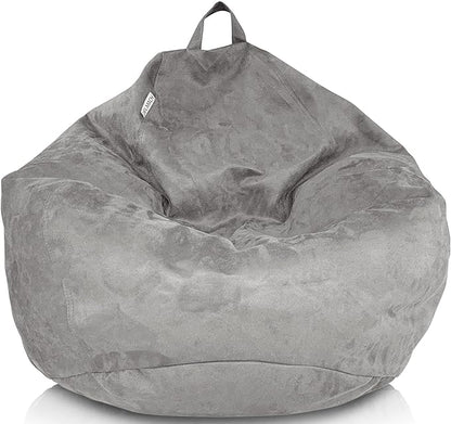 Bean Bag Chair Cover 3.5 ft (No Filler) | XL Stuffed Animal Storage | Double Stitched | Long Durable Zipper | Premium Microsuede