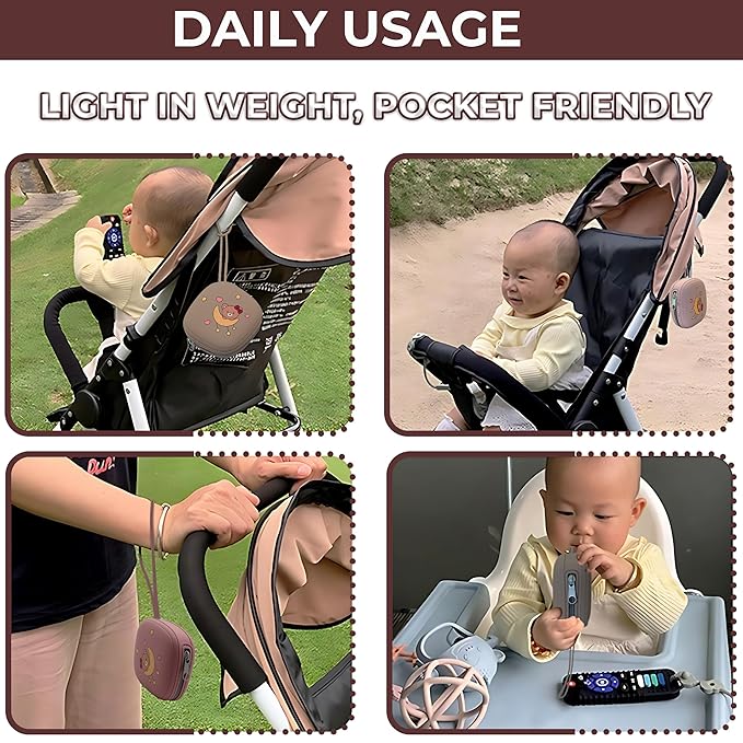 Ecliff Silicone Pacifier Holder Case - Durable, Silicone Pacifier Case for Diaper Bag