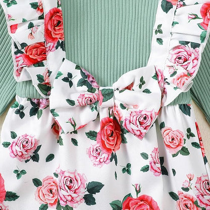Newborn Baby Girls One Piece Romper Jumpsuit Cute Floral Print
