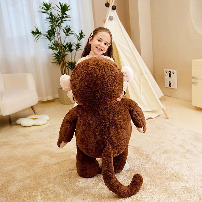 IKASA Giant Monkey Stuffed Animal Plush Toy,Large Big Jumbo Soft Toys 30" Huge (30 inches,