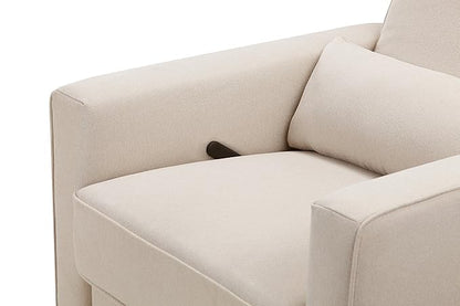 DaVinci Piper 360° Swivel Rocker Recliner Chair - Glider Rocking Chair for Nursery and Living Room- GREENGUARD Gold, FSC & Certi-PUR US Certified - Ultra Comfy Glider Recliner Nursery Chair - Cream