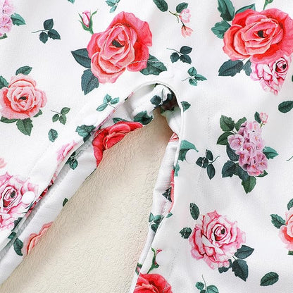 Newborn Baby Girls One Piece Romper Jumpsuit Cute Floral Print
