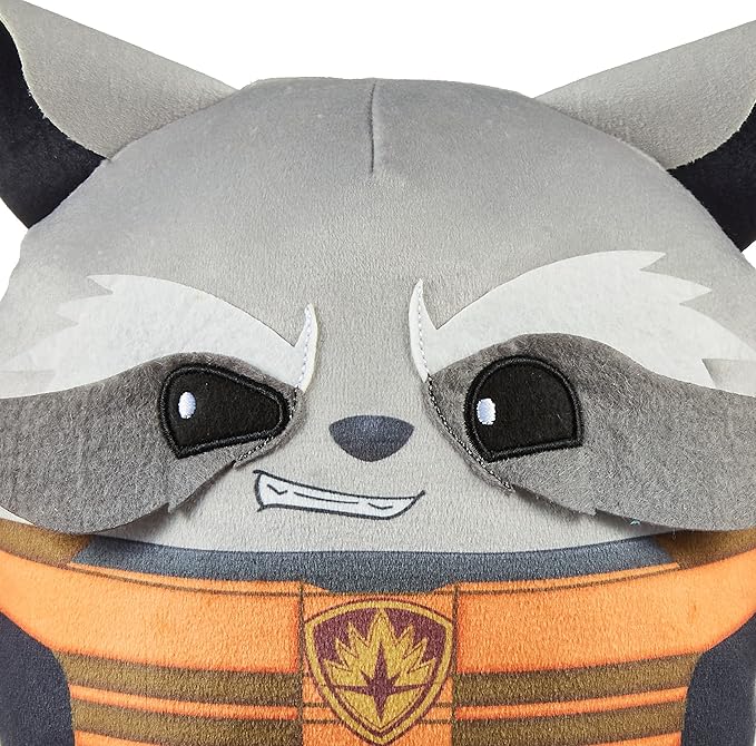 Mattel Marvel Cuutopia 10-inch Rocket Raccoon Plush Character, Super Hero Soft Rounded Pillow Doll 3 Years