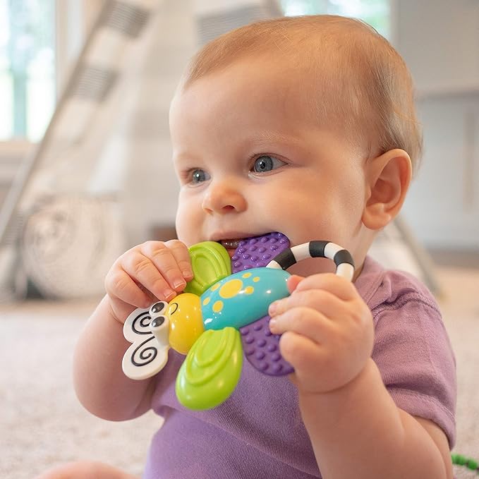 Sassy Flutterby Teether | Water-Filled Teether Soothes Gums 3 Months (80106)