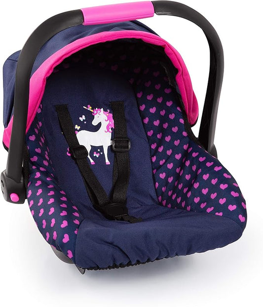 Bayer Design Baby Doll Deluxe Car Seat with Canopy- Blue