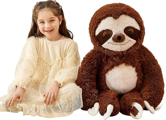 IKASA Giant Sloth Stuffed Animal Hanging Three Toed 30" Plush Toy,Large Big Jumbo Soft Toys