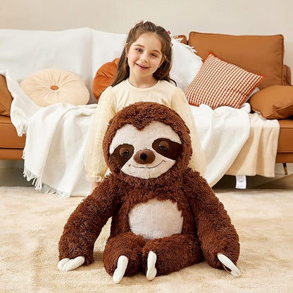 IKASA Giant Sloth Stuffed Animal Hanging Three Toed 30" Plush Toy,Large Big Jumbo Soft Toys