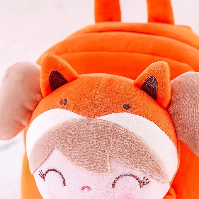 Gloveleya Kids Backpack Toddler Backpack Soft Plush Fox Girl Doll 9"…