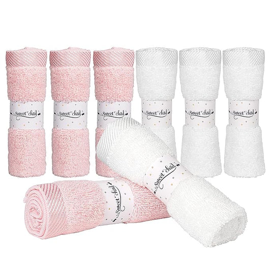 Sweet Child 8-Pack Baby Washcloths - Super Soft Rayon Washcloth, Baby Wash Cloths