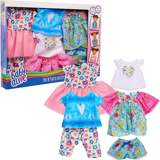 Baby Alive Mix N' Match Outfit Set, Fits Most 12" - 14" Dolls 3 Up