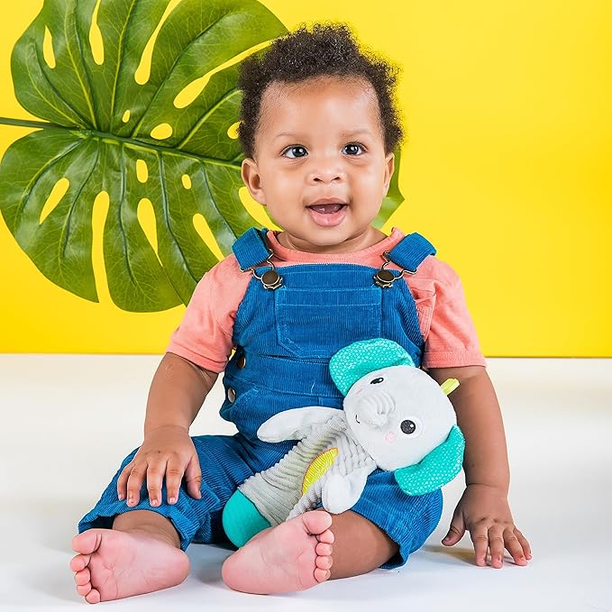 Bright Starts Snuggle & Teethe BPA-free Crinkle Teething Plush Baby