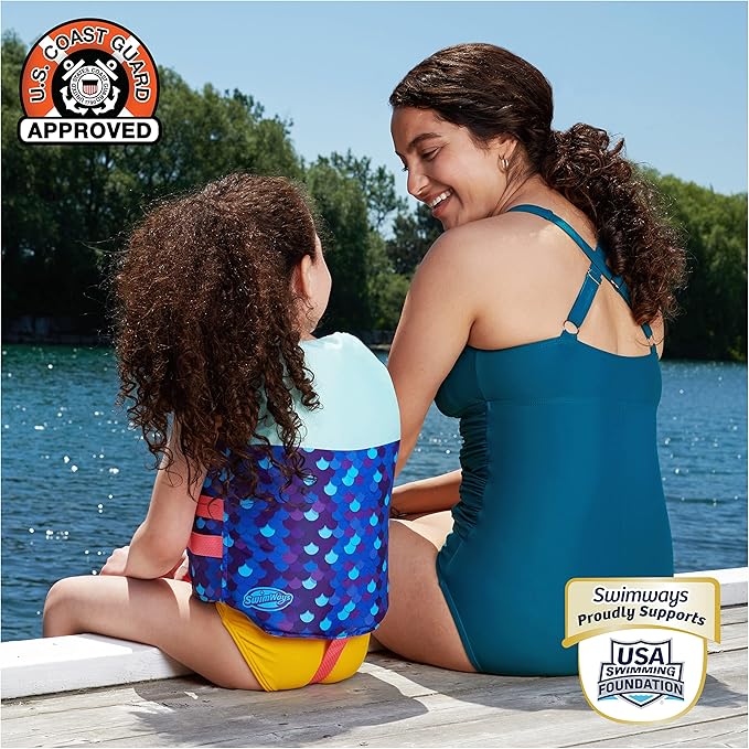 SwimWays Gabby's Dollhouse Swim Trainer Life Jacket, US Coast Guard Approved Life Vest Kids Swim Vest, Pool Floats & Life Jackets for Kids 33-55 lbs, Gabby
