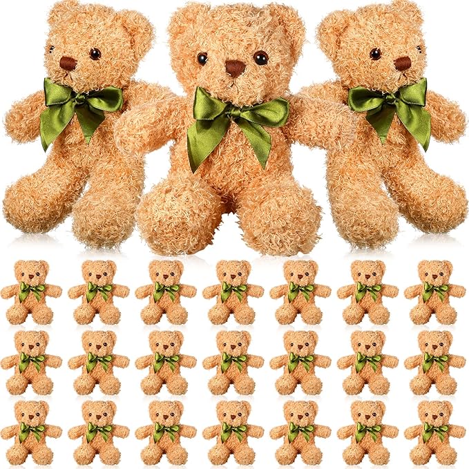 HyDren 24 Pcs Cute Stuffed Bear Plush Doll Gift Bulk 10 Inch