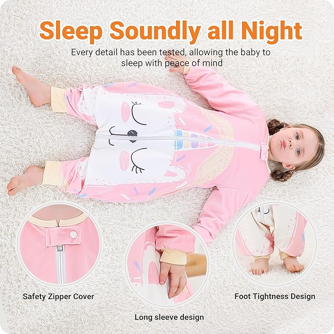 Baby Sleeping Sack Sleeveless, Toddler Sleeping Bag with Legs