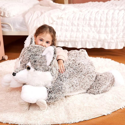 IKASA Giant Wolf Stuffed Animal Plush Toy, 30 Inches Big