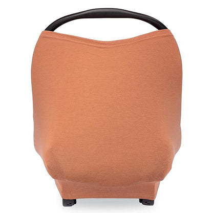 Parker Baby 4 in 1 Car Seat Cover for Girls and Boys - Stretchy Carseat Canopy, Nursing Cover, Grocery Cart Cover, High Chair Cover - “Copper”