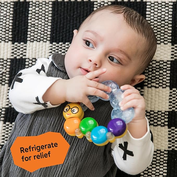Baby Einstein Teether-pillar Rattle and Chill Teething Toy, Ages 3