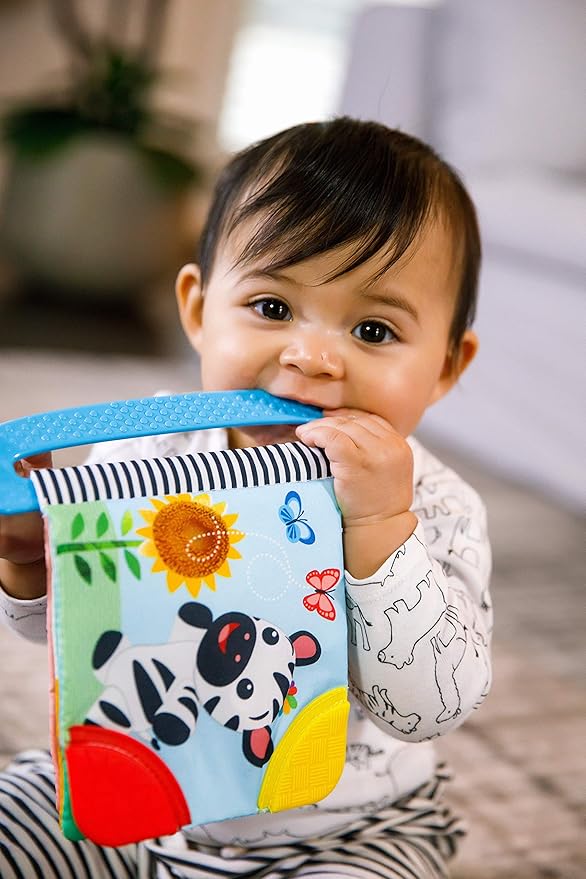 Baby Einstein Curious Explorers Teether Book Take-Along Toy, Ages Newborn +