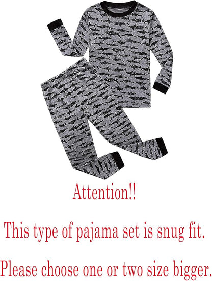 Family Feeling Little Big Boy Pajamas Sets 100% Cotton Pjs