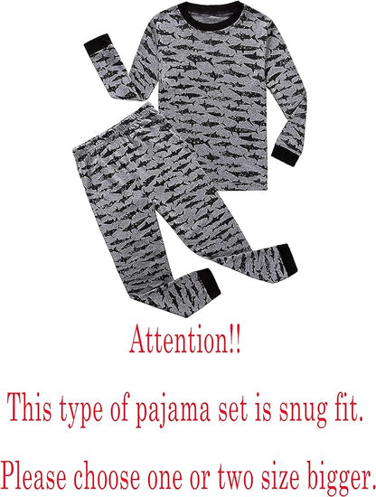 Family Feeling Little Big Boy Pajamas Sets 100% Cotton Pjs
