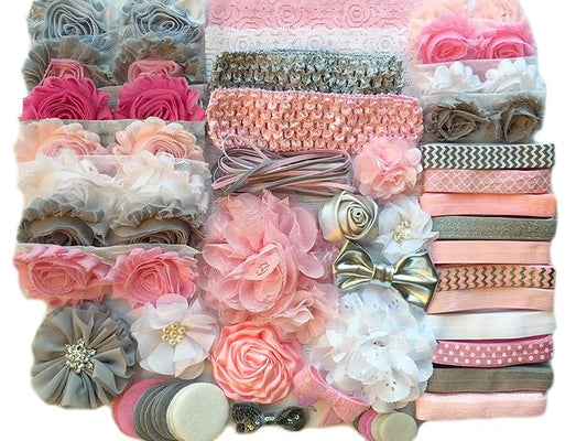 Baby Shower Headband Kit DIY Headband Kit makes 30 Headbands