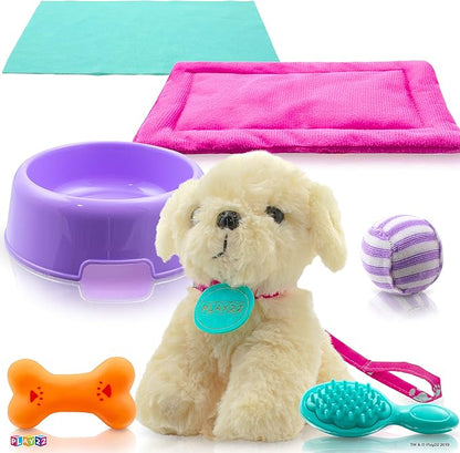 Play22 Plush Puppy Doll Set for Kids 9 PCS - Baby Doll Accessories 4 Year 18" Dolls,