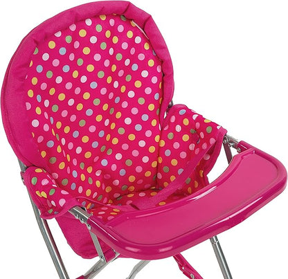 fash n kolor Baby Doll High Chair, Fits 18 inch Baby Dolls
