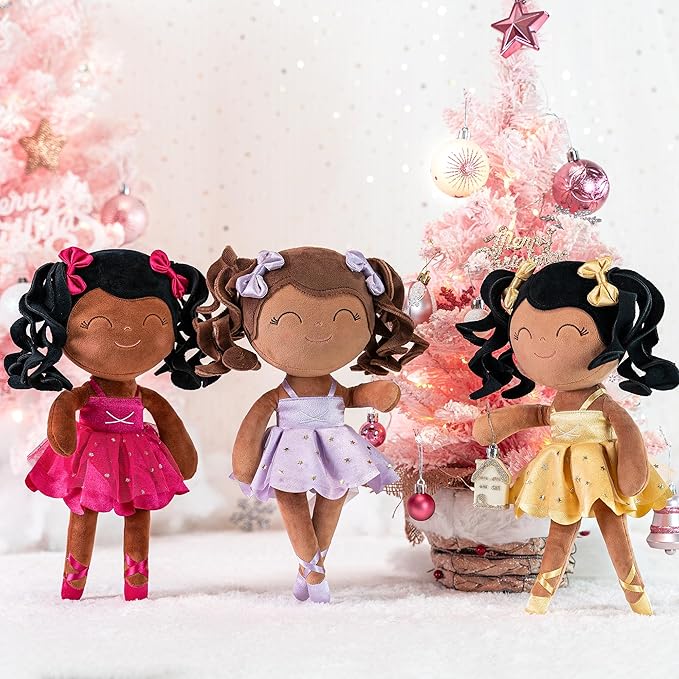 Gloveleya Baby Dolls Soft Snuggly Curly Hair Ballerina Doll First 14inches Ballerina