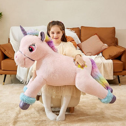 IKASA Giant Unicorn Stuffed Animal Plush Toy,Big Large Jumbo Soft Toys 43" Huge (43 inches,