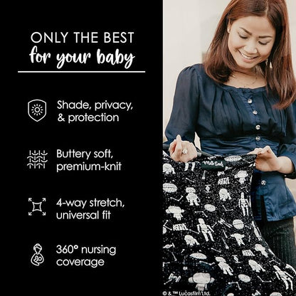 Milk Snob Original Star Wars 5-in-1 Cover, Little Rebel, Added Privacy for Breastfeeding, Baby Car Seat, Carrier, Stroller, High Chair, Shopping Cart, Lounger Canopy - Newborn Essentials, Nursing Top