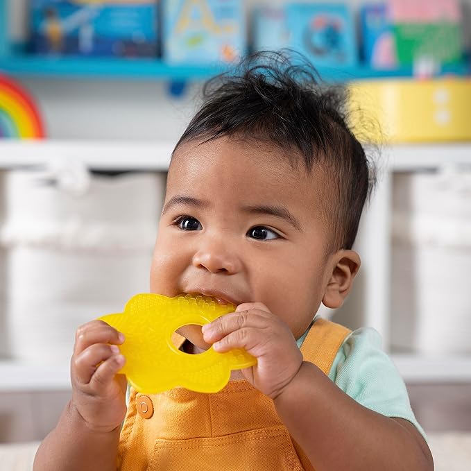 Bright Starts Sunny Soothers 2pk Multi-Textured Bpa Free Baby Teethers 3 Months+