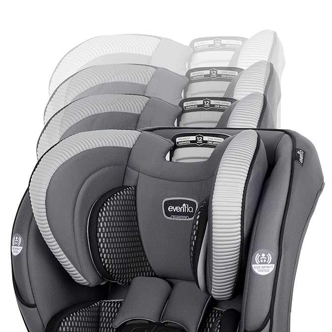 Evenflo EveryFit 3-in-1/All4One Convertible Car Seat (Winston Gray)