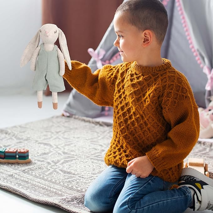 MON AMI Billy The Bunny Stuffed Doll - 9", Soft & Cuddly Plush Animal Doll