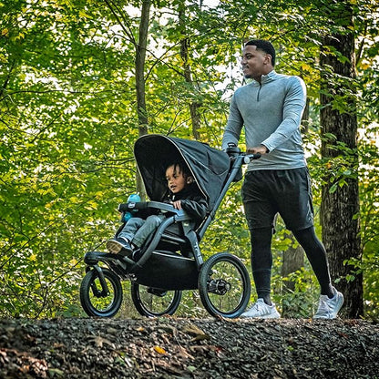 Chicco TRE® Jogging Stroller, All-Terrain Stroller, Compatible with Chicco Infant Car Seats (not Included), Baby Travel Gear | Galaxy/Black