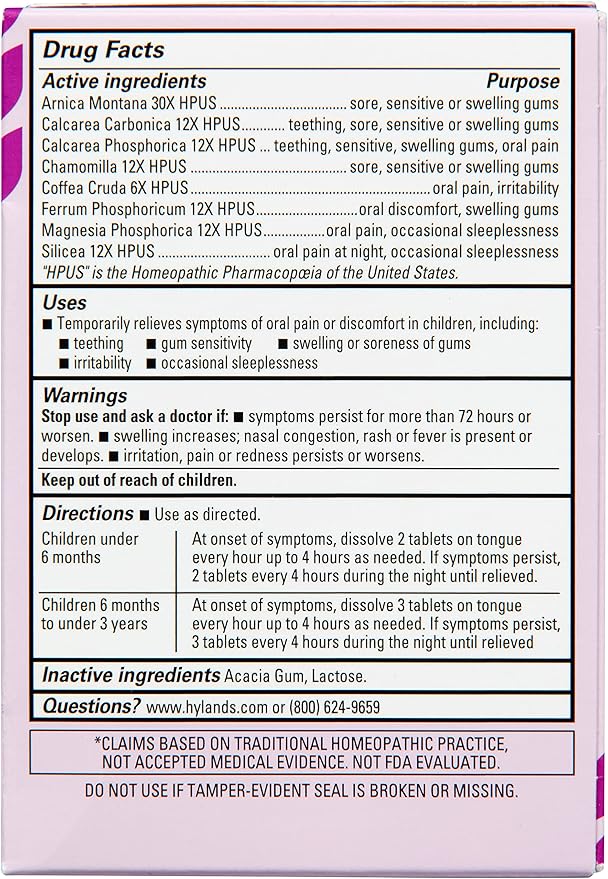 Hyland's Baby Daytime/Nighttime Soothing Tablets + Gel + Drops - with Chamomilla, Natural Relief of Oral Discomfort 125 Count