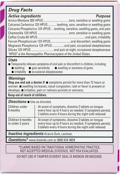 Hyland's Baby Daytime/Nighttime Soothing Tablets + Gel + Drops - with Chamomilla, Natural Relief of Oral Discomfort 125 Count