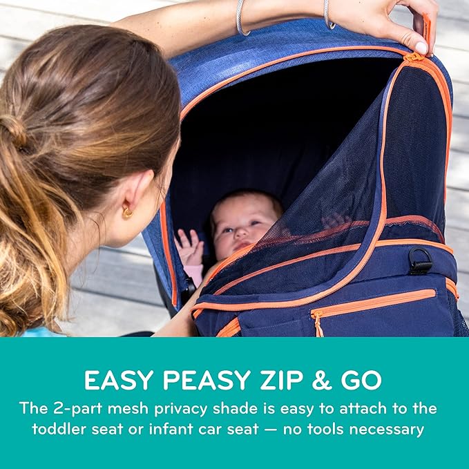 Evenflo Pivot Vizor Travel System with LiteMax Infant Car Seat (Promenade Blue) & LiteMax Infant Car Seat Base