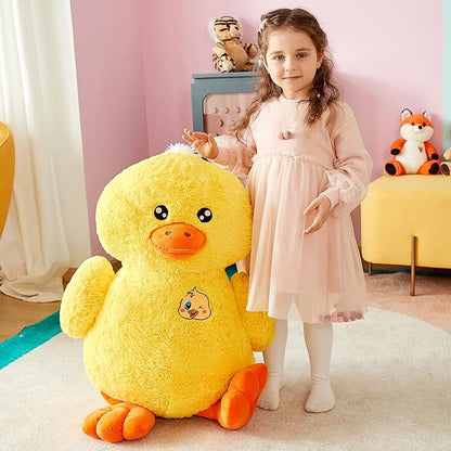 IKASA Large Duck Stuffed Animals Giant Soft Plush Toy,19" Cute Huge Jumbo Fluffy Plushy Big Size Duck Fat Plushie 19 inches)