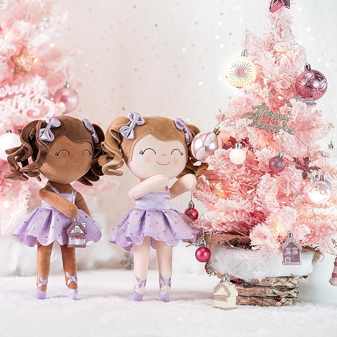 Gloveleya Baby Dolls Soft Snuggly Curly Hair Ballerina Doll First 14inches Ballerina