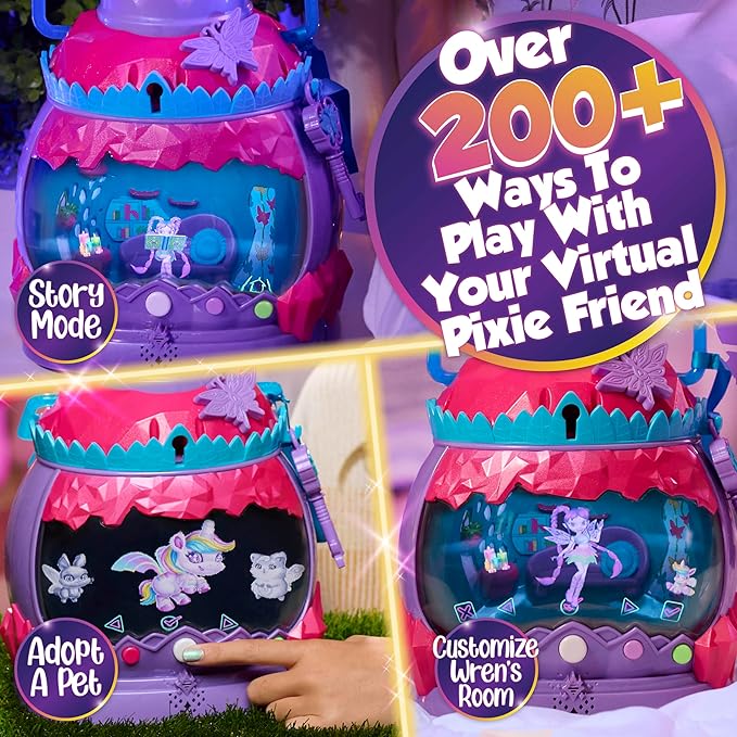 HOLOBRITE Pixie Lantern, Virtual Dancing and Interactive Games, Includes 5-inch Pixie Doll, Over 200 Ways to Play