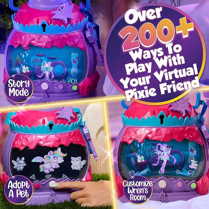 HOLOBRITE Pixie Lantern, Virtual Dancing and Interactive Games, Includes 5-inch Pixie Doll, Over 200 Ways to Play