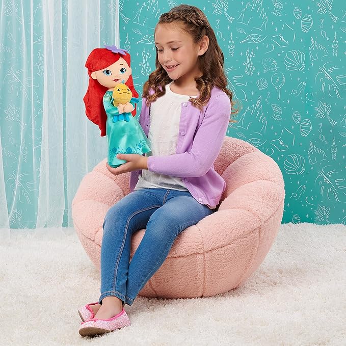 Disney Princess Lil' Friends Ariel & Flounder 14-inch Plush Doll, 3 Up