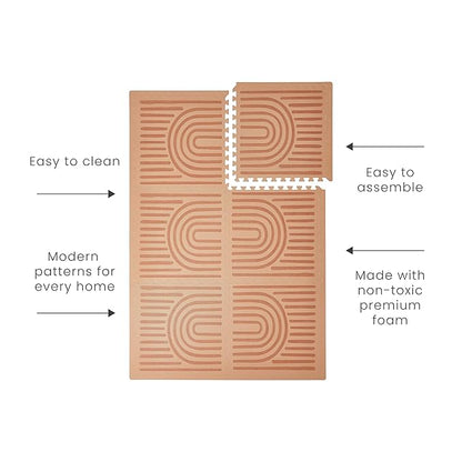 Toddlekind Playmat - Premium Foam Playmat, 4 x 6 feet Premium Quality Foam Play Mat for Babies/Toddlers