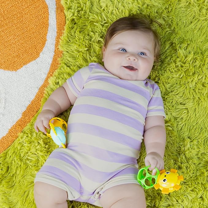 Bright Starts Soother Pals Easy-Grasp Teether Toys, 2-Pack Lion and Elephant Characters