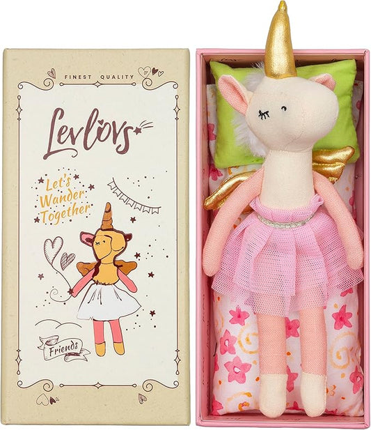 LEVLOVS Easter Gift Ballerina Unicorn Doll Baby Unicorn Mouse in