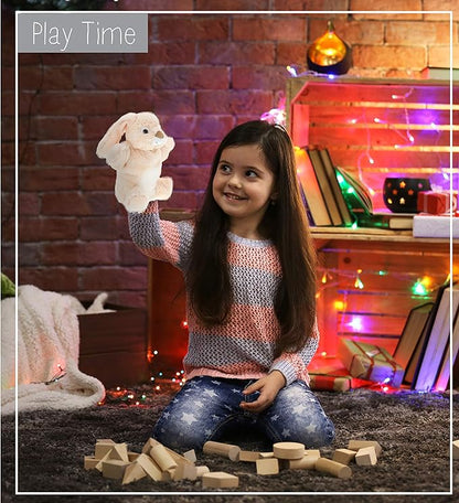 DolliBu Rabbit Plush Hand Puppet For Kids - Soft Plush