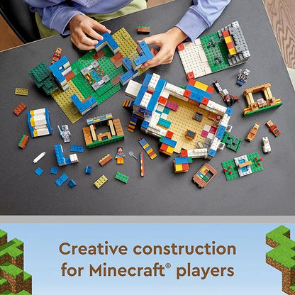LEGO Minecraft The Llama Village Farm House Toy Building Set 21188, Minecraft Gift Idea for Kids 9+ Years 6 Customizable