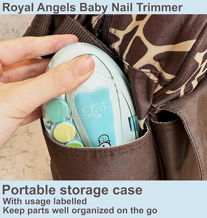 Royal Angels Baby Nail File, 21 in 1 Set with Labels 13 Replacement