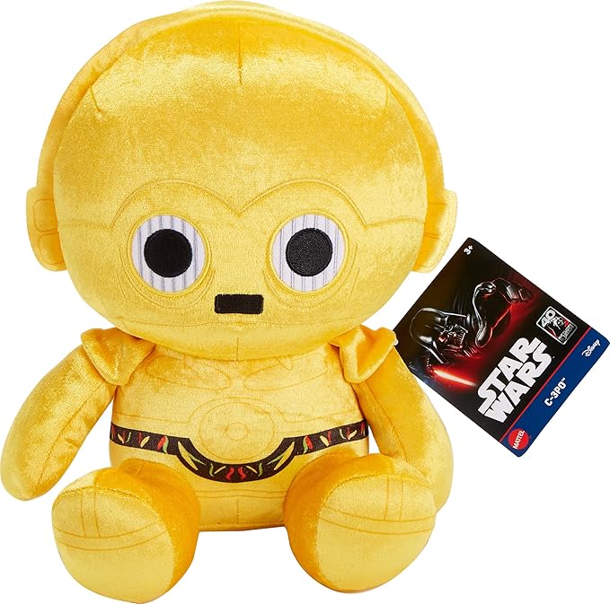 Star Wars Return of the Jedi Plush Toy, Snug Club C3-Po Soft Character Doll 40th Anniversary, 7-Inch