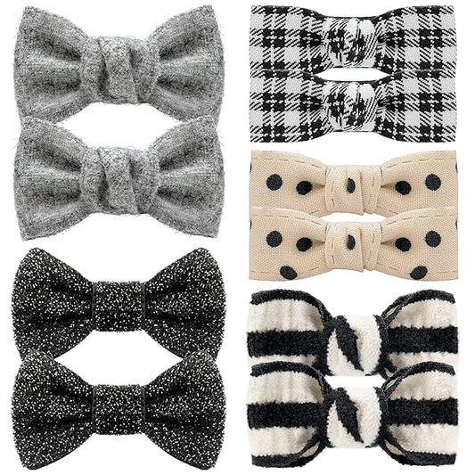 Baby Hair Clips,10Pcs 2" Fully Lined Hair Bow Clips for Babies